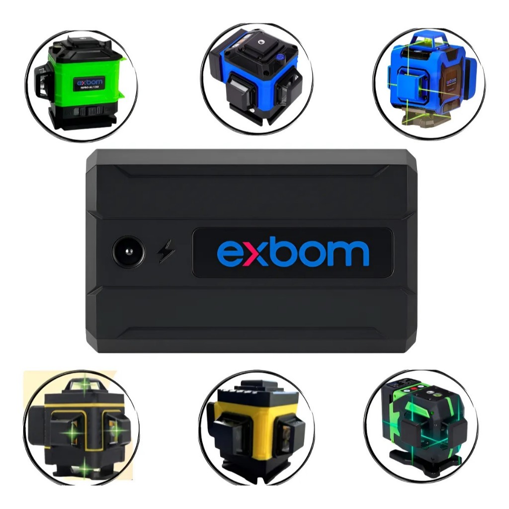 Bateria Para Nível A Laser Exbom 3000mah Recarregável