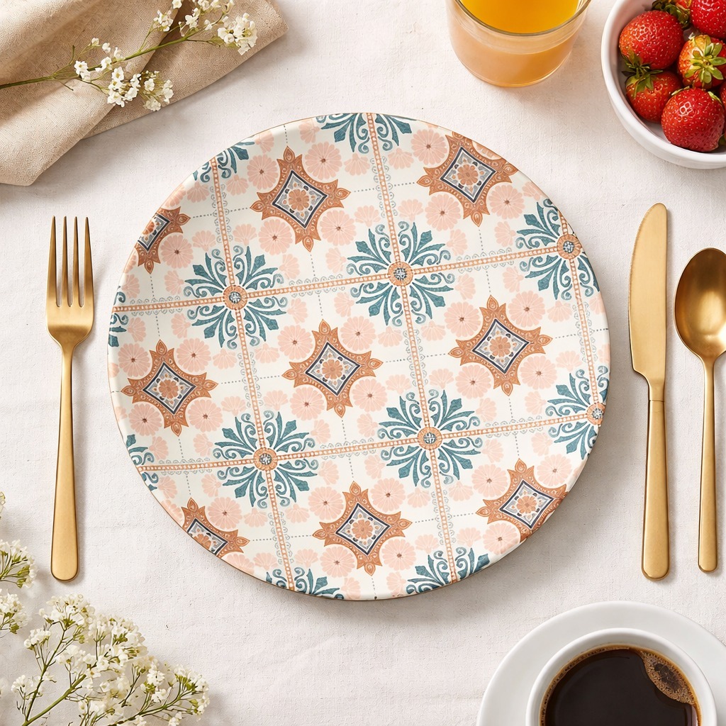 Prato Raso Hera em Cerâmica 25,5 cm – Design Decorado