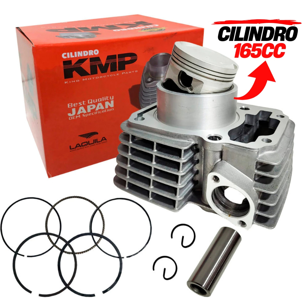 Cilindro Motor Titan 150 Nxr 150 2006 Em diante p/ 165cc Kmp Completo