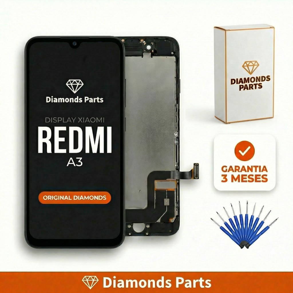 TELA DISPLAY FRONTAL REDMI A3 DIAMONDS ORIGINAL