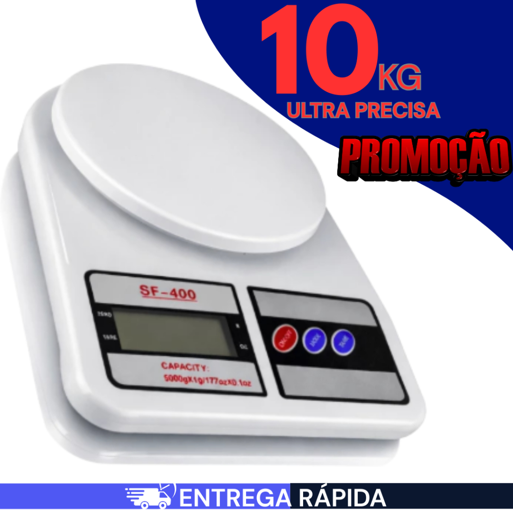 Balança Digital Alta Precisão até 10kg Cozinha Dieta Alimentos Super Precisa Nutrição Confeitaria em Oferta na Shopee