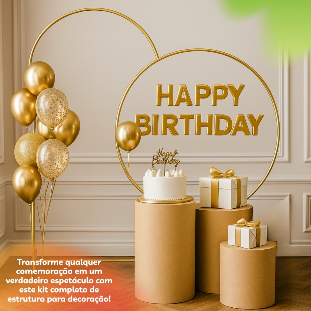 Kit 3 cilindro mdf + arco redondo e painel romano decoração pegue monte