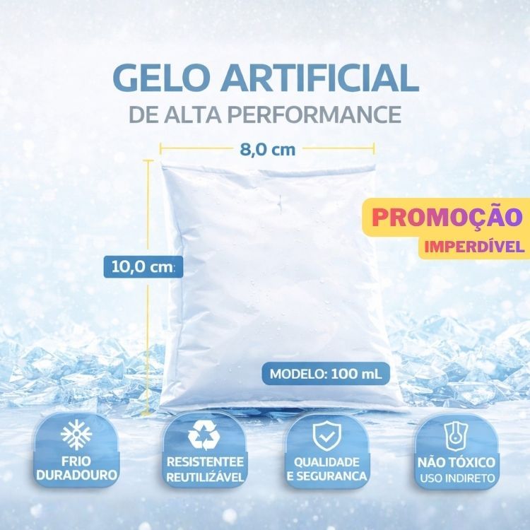 Gelo artificial flexível 100 ml alta performance Kits 5 a 20 un placa gelox reutilizável cooler casa transporte
