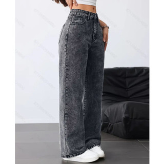 Calça Jeans Feminina Wide Leg rasgada pantalona