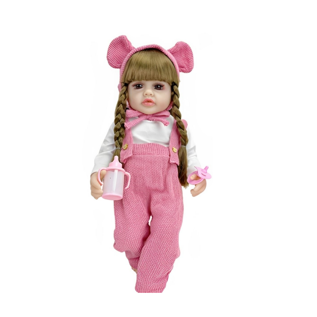 Boneca Infantil 60cm Com Acessórios E Detector De Gravidade