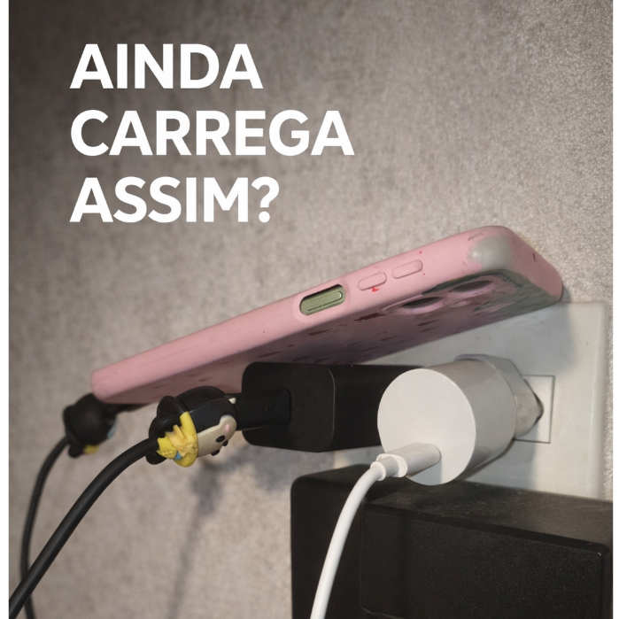 Suporte Celular Parede Porta Celular Tomada Adesivo Carregamento Banheiro Cozinha Quarto Preto
