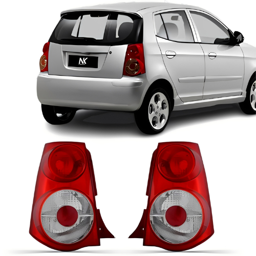 Par/Un  Lanterna Traseira Picanto 2008 2009 2010 2011 Cristal 1ªLinha Novo