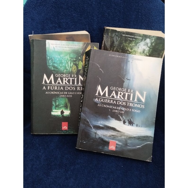 livros as crônicas de gelo e fogo ( guerra dos tronos / game of thrones) livro do 1 ao 4