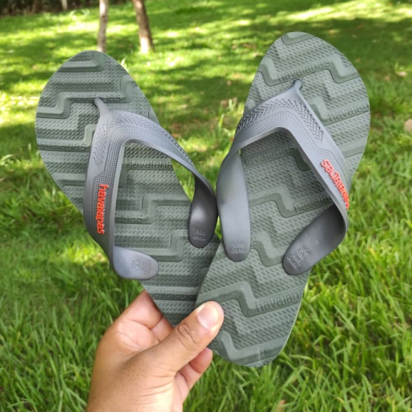 Chinelo Masculino Havaianas Track Waves Verde Olive