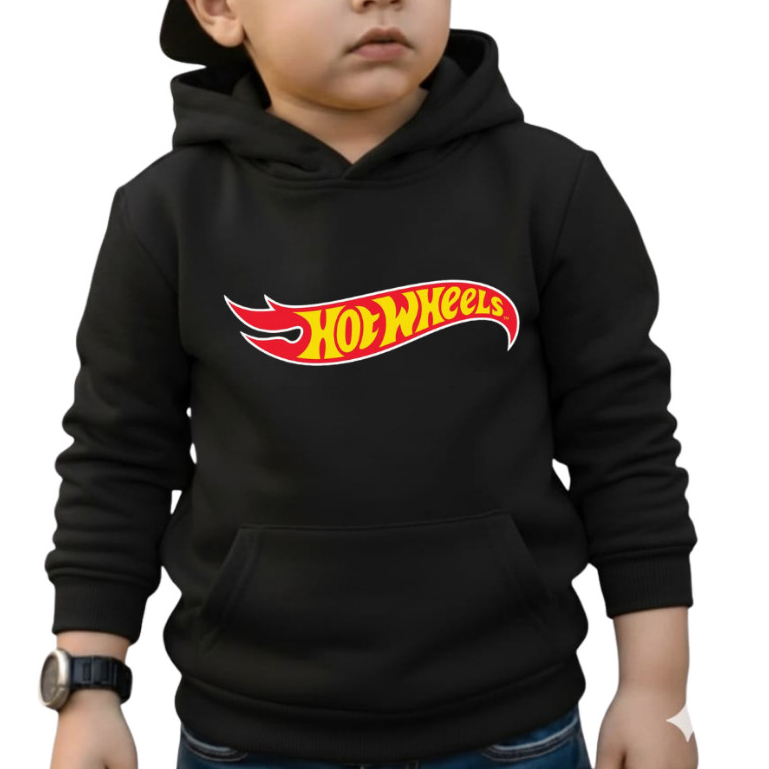 Blusa Moletom Infantil Masculino Estampa Hot wheels  capuz Bolso Canguru Casaco Inverno 4 ao 14