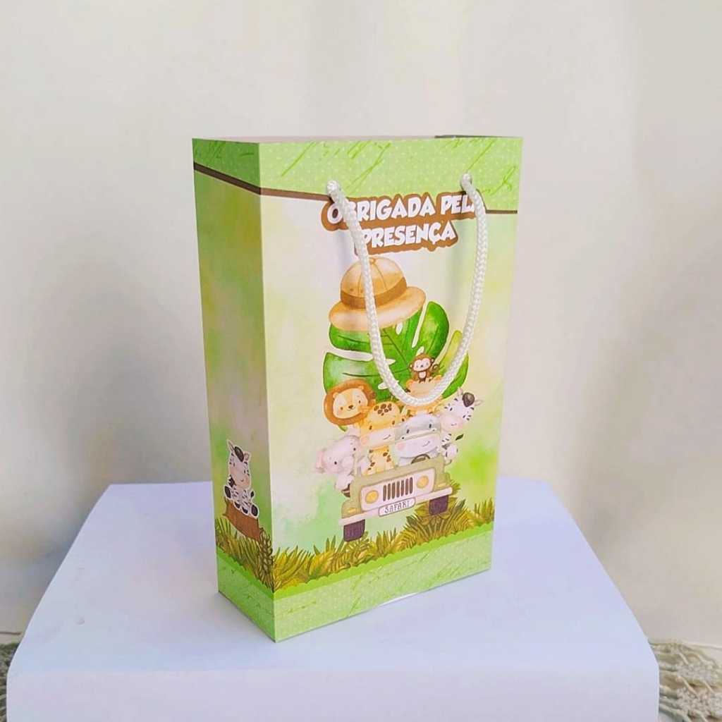 ENVIO RÁPIDO Kit Sacolinha Surpresa FestaPersonalizados SAFARI BABY Lembrancinhas Aniversário PEGUE E MONTE