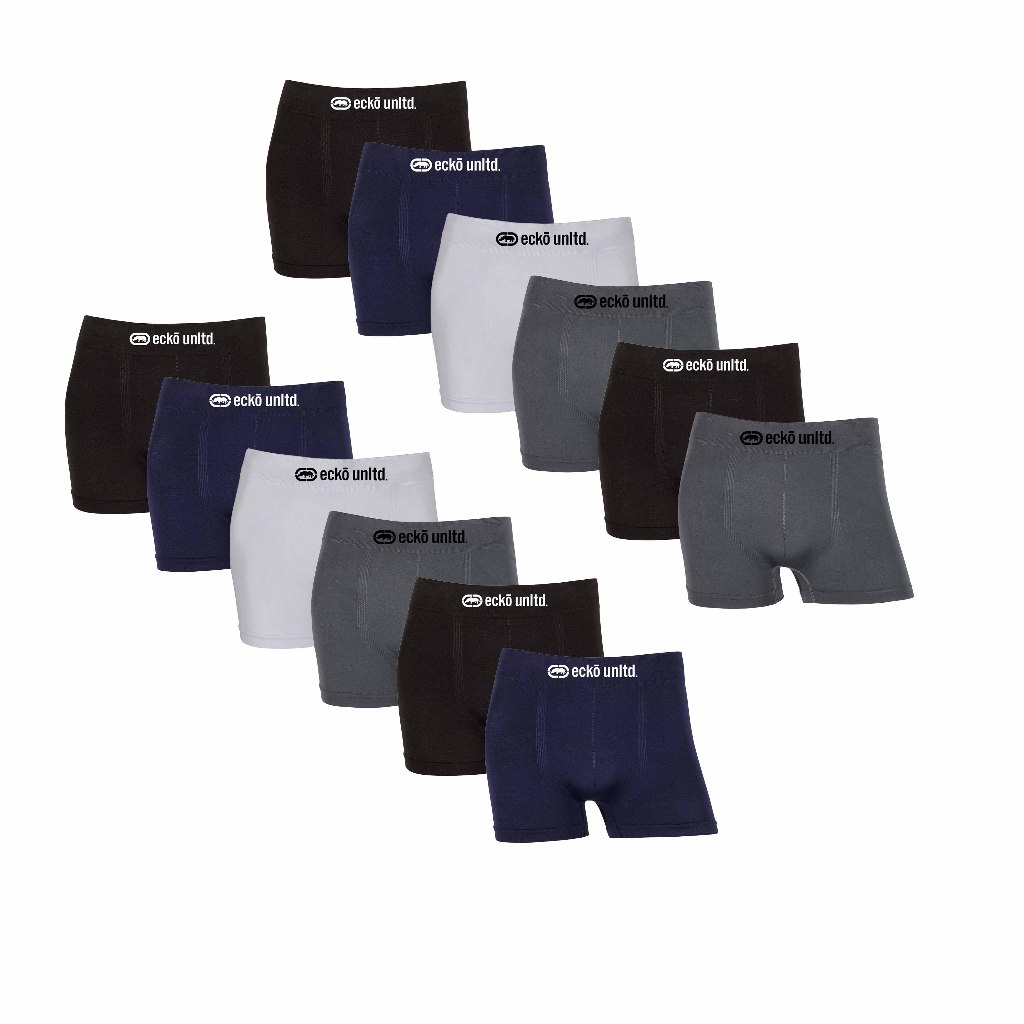 Kit 6 ou 12 cuecas boxer Ecko Microfibra Original