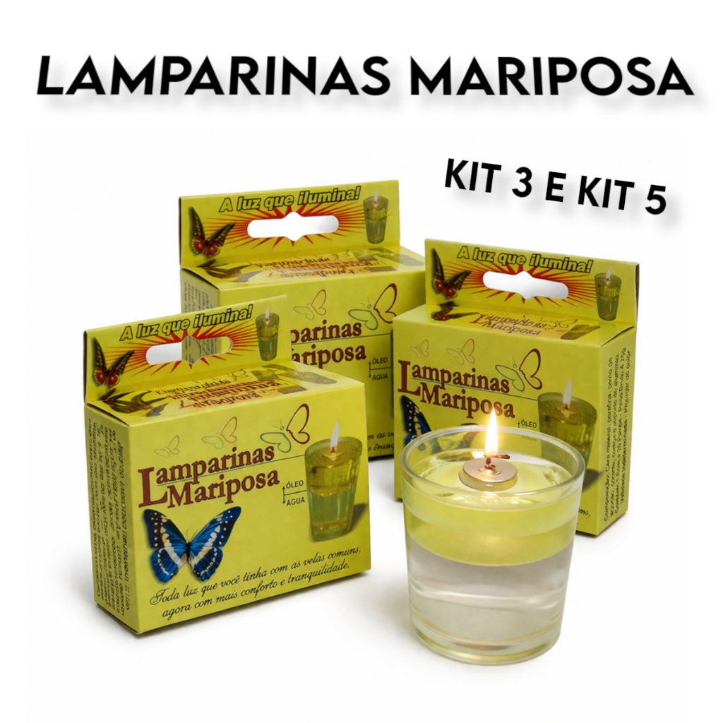 Lamparinas Mariposa - ANÚNCIO KIT 3 E KIT 5