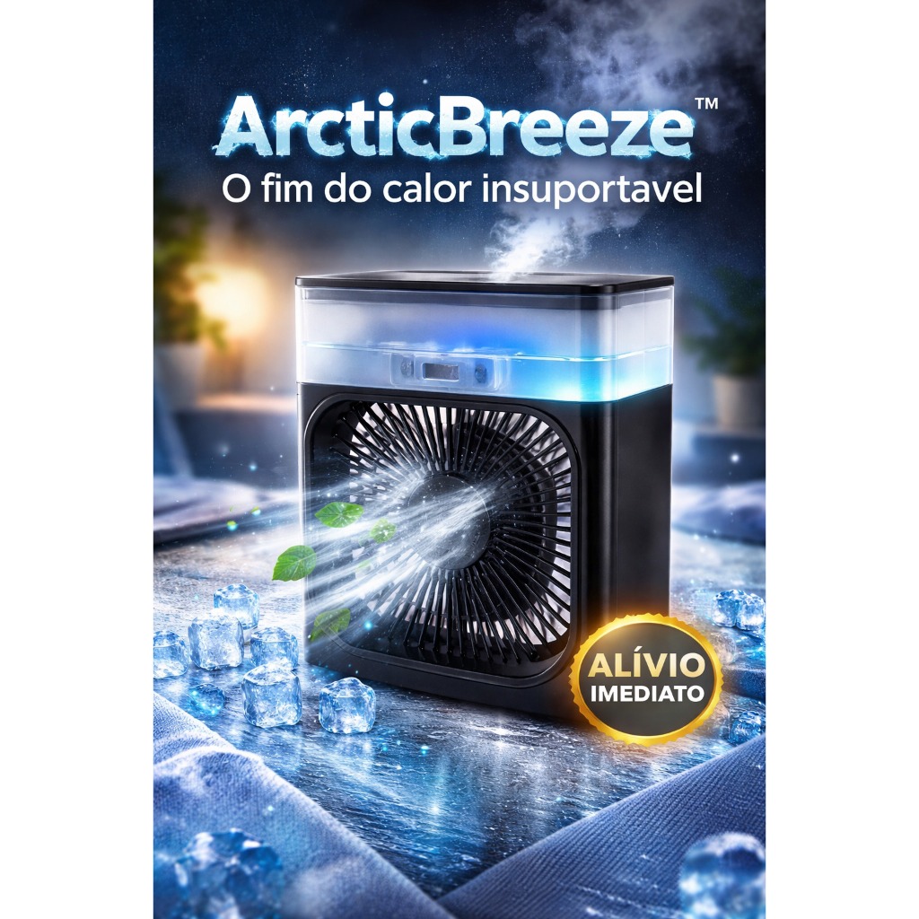 Climatizador Portátil USB 400ml Ar Gelado Silencioso Mini Ar Condicionado Ventilador Mesa Tipo-C