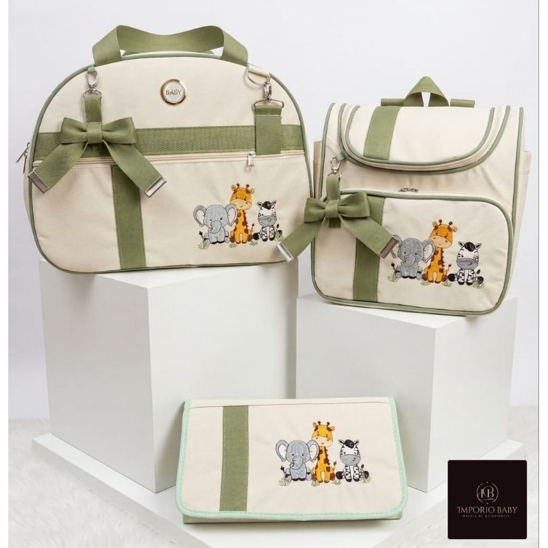 BOLSA DE MATERNIDADE  MODELO LUXO TEMA SAFARI