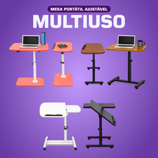Mesa Suporte Multiuso Notebook Dobrável Luxo Ergonômica Mdf Reclinável Ajustável Giratória Compacta em Oferta na Shopee