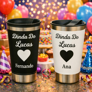 kit 2 copo térmico convite PADRINHO MADRINHA/ DINDO E DINDA personalizado