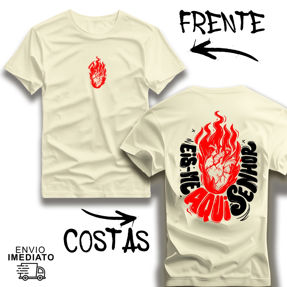 Camiseta T-shirt Cristã Unissex ''EIS- ME AQUI SENHOR ''Lançamento 2026 Premium Envio Imediato -69 em Oferta na Shopee