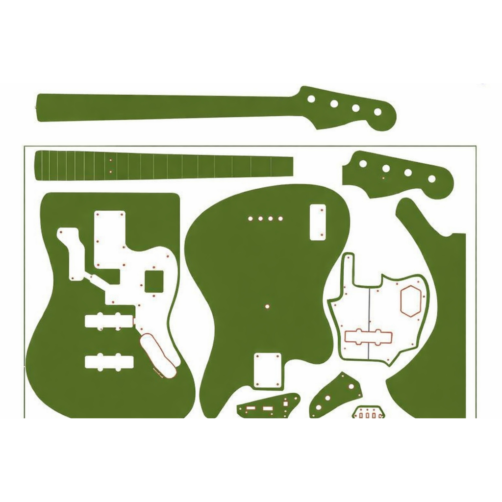 Gabaritos Para Contra Baixo Fender Jaguar em mdf Ao Mestre Luthier
