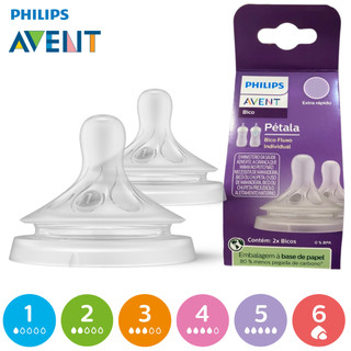 Bico Mamadeira Avent Pétala 3.0 Silicone 2 Unidades