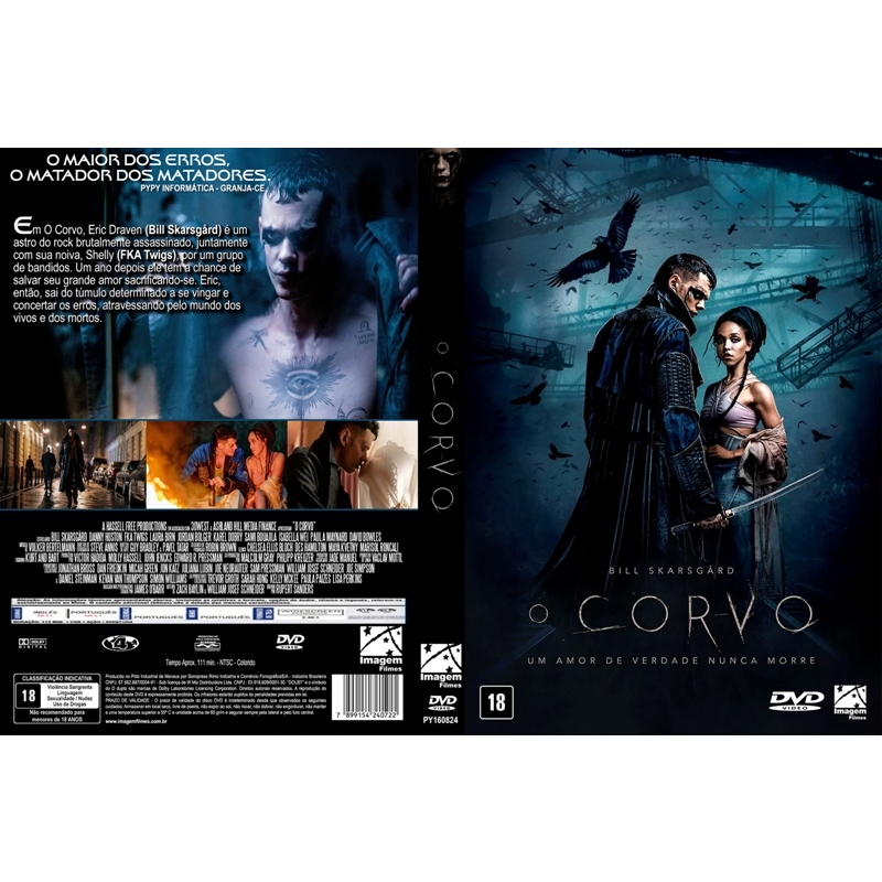 O Corvo   Bill Skarsgård,  dublado e legendado  O Corvo é uma reinterpretação moderna do clássico cult de 1994. Nesta no