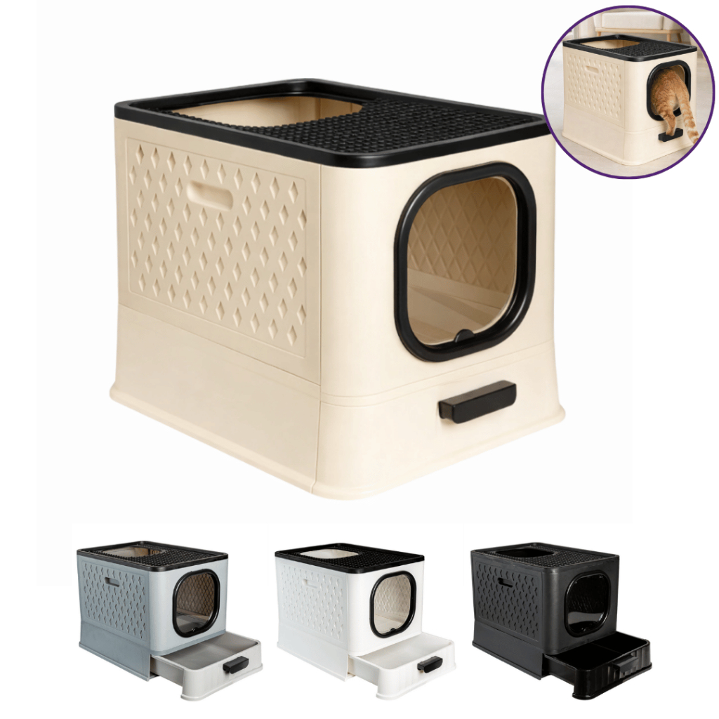 Caixa De Areia Fechada Gatos Jelplast Sandbox Premium