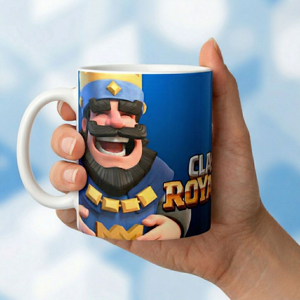Caneca Porcelana Clash Royale Envio Rápido Caneca King Clash Royale Caneca 325ml Presente