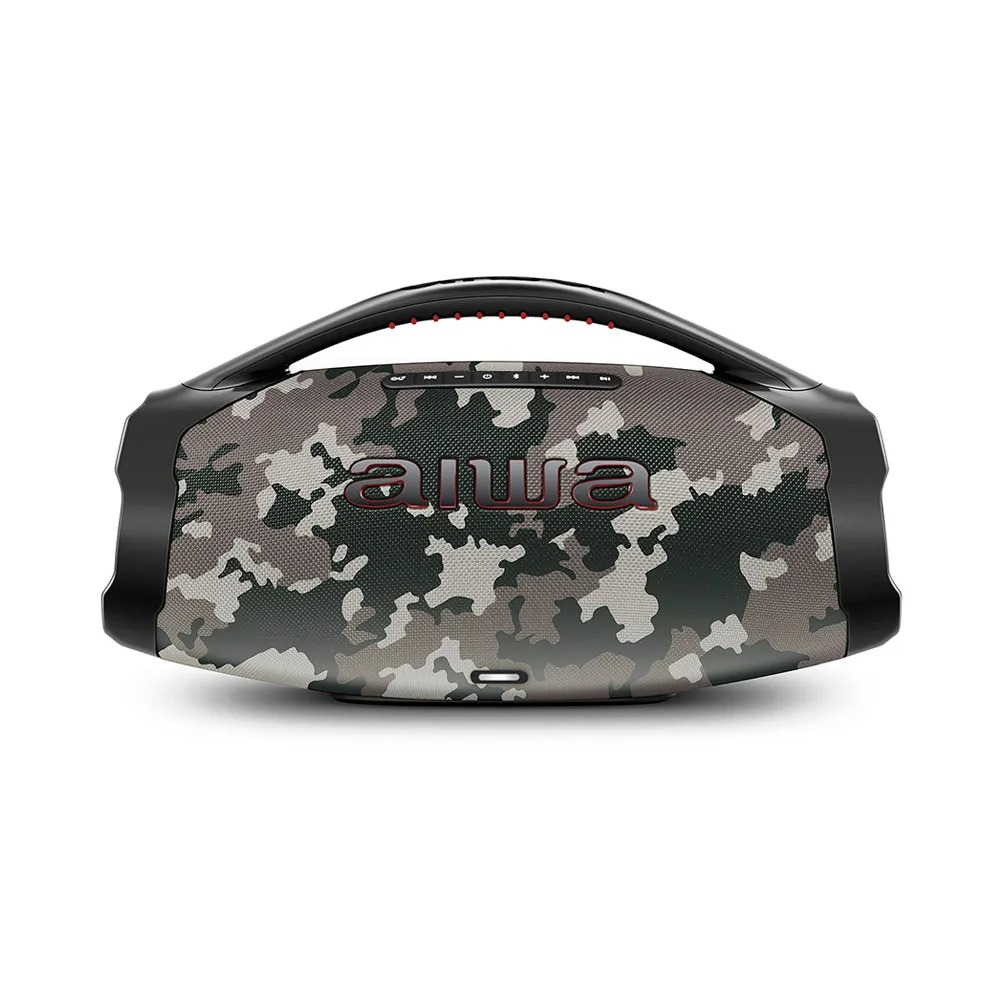 Caixa de Som Boombox Plus AIWA Bluetooth, 200W IP66, AWS-BBS-01-BG Camuflado