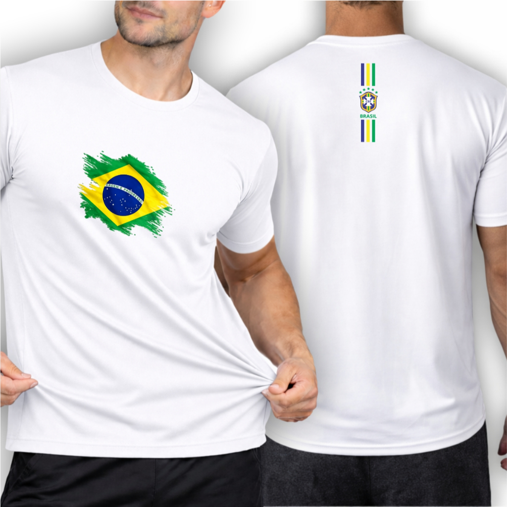 Camisa Dry Fit Masculino BRASIL 02 Maromba Corrida Treino Academia Esporte em Oferta na Shopee