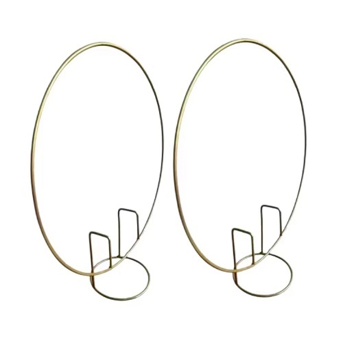 Kit 2 Mini Arcos de Mesa Redondo 70cm Em Ferro Dourado para Decoração de Festas