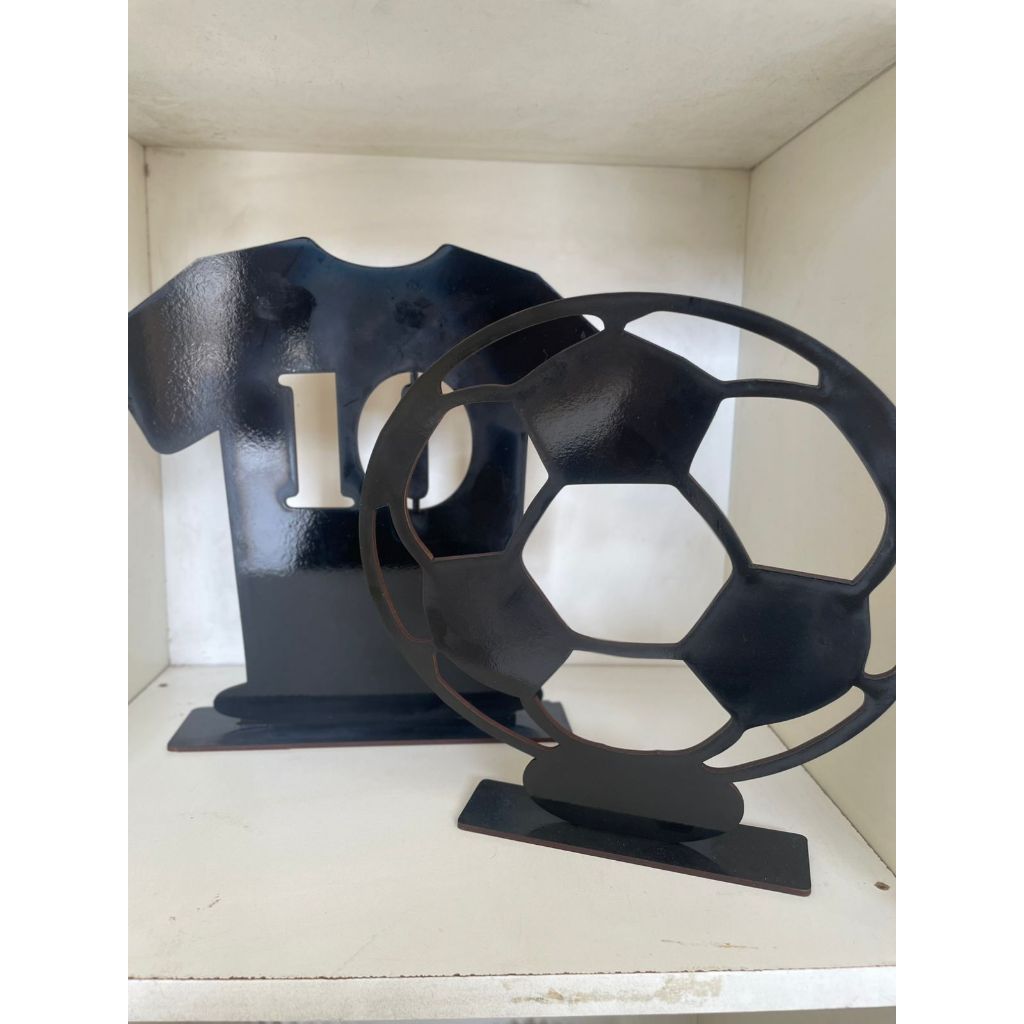 Kit 4 Displays de Mesa Futebol MDF Vazado Decoração Festa Infantil em Oferta na Shopee