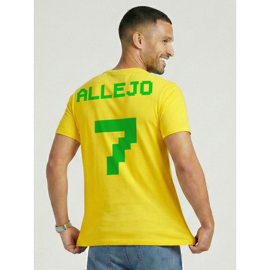 Camisa Brasil Allejo 7 Gomez 11 Gamer 30+ Pixel Arte 100% Algodão
