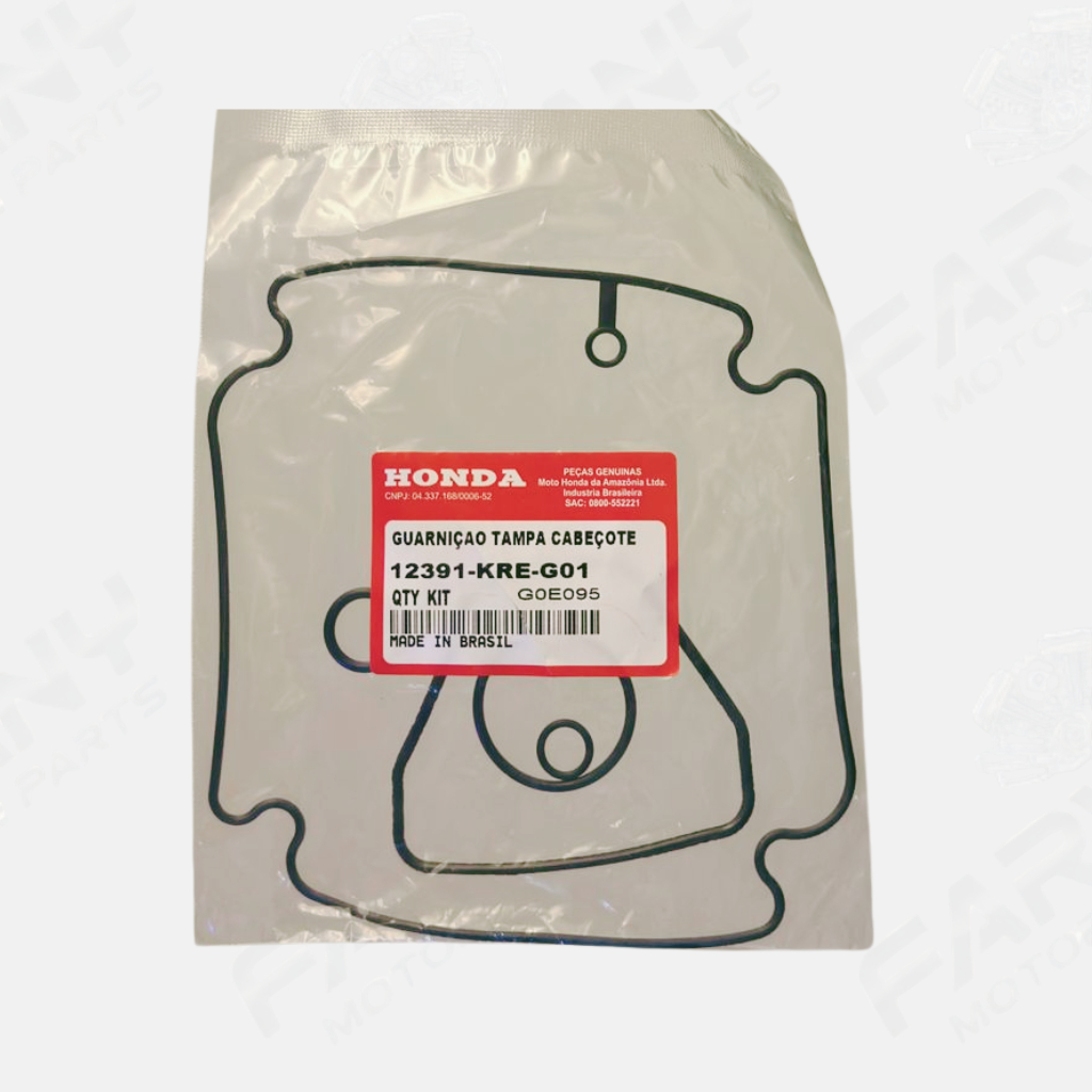 Junta Guarnição Tampa Valvula +  kit vedação Honda Titan 160/ Fan 160/ Nxr Bros 160/ XRE 190 em Oferta na Shopee