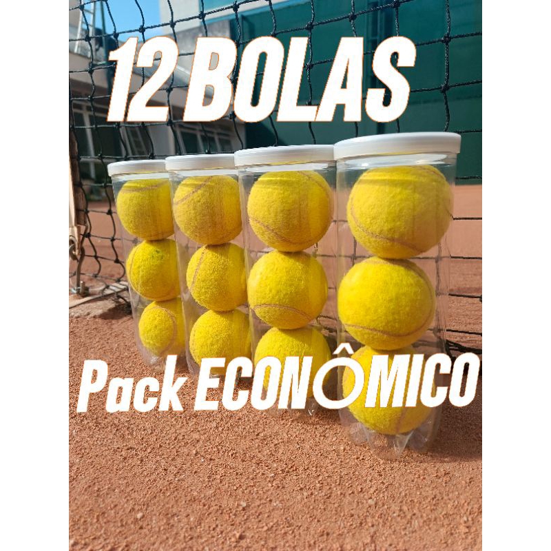 12 bola de tenis tubo c/ 12 bolas de tenis USADAS originais macias resistentes para pet ou treinar/ bolinha de têni
