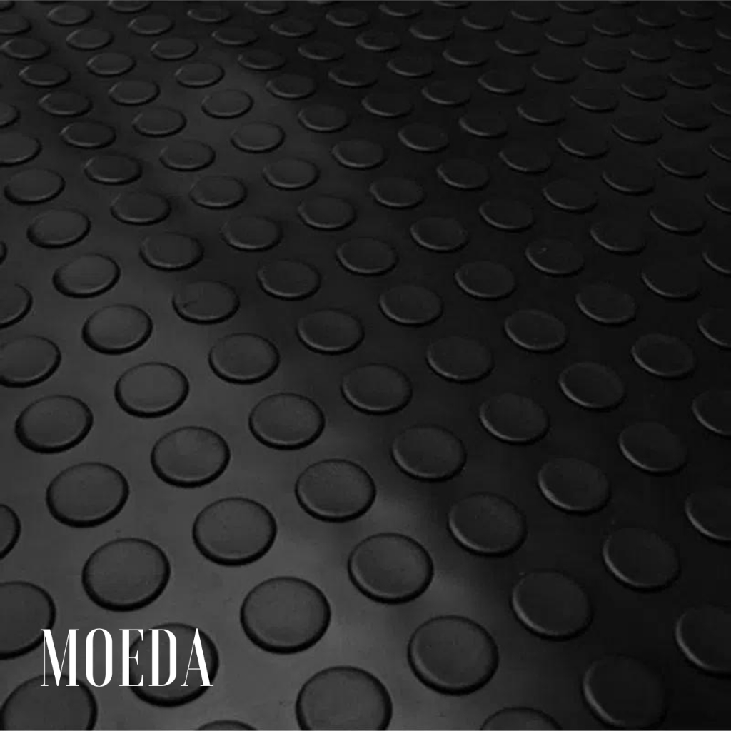 Piso de Borracha Tapete (MOEDA) 1,80 X 0,60 Antiderrapante 3mm