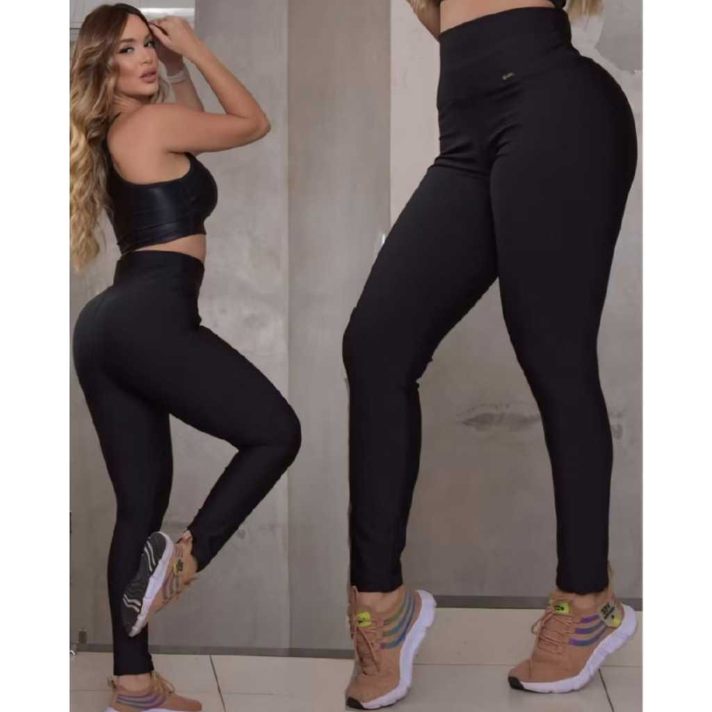 LEGGING FEMININA FLANELADA TERMICA CINTURA ALTA ACADEMIA FITNESS NÃO TRANSPARENTE PLUS SIZE