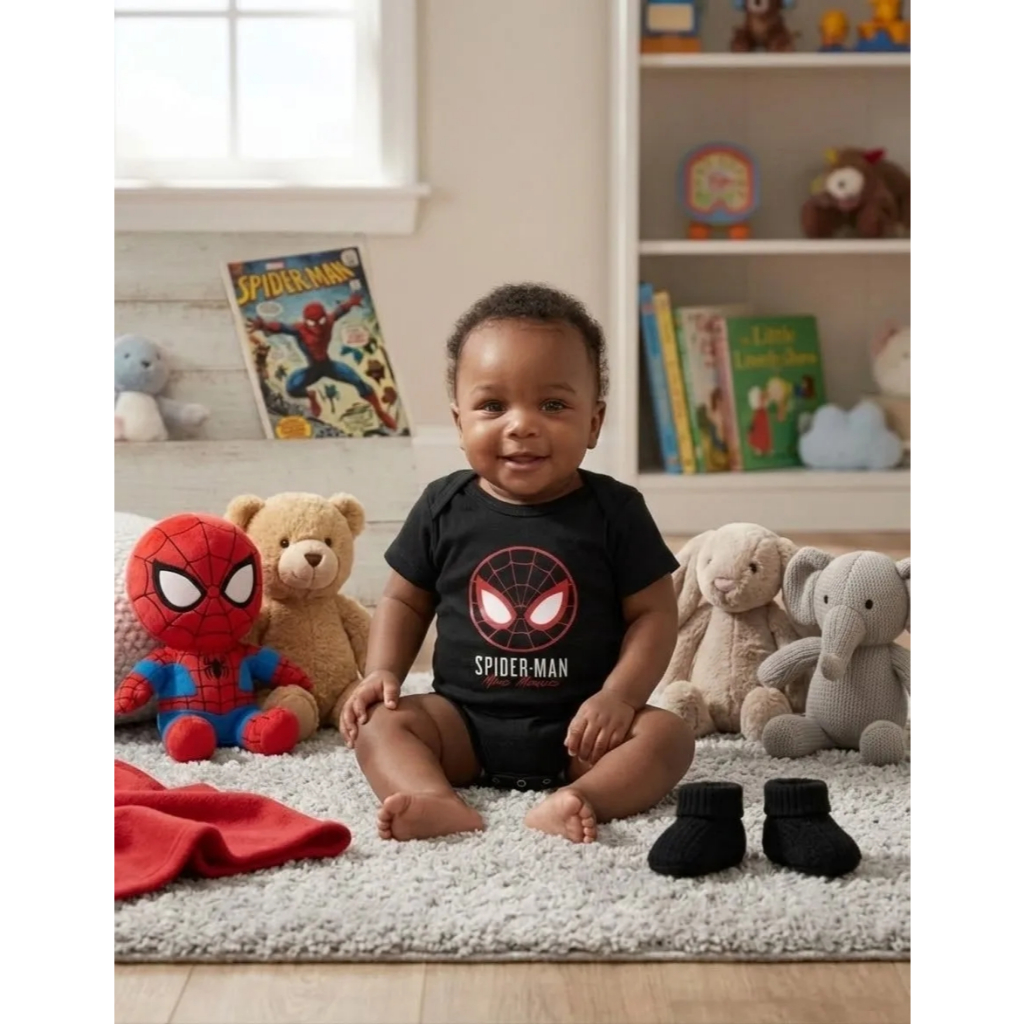 Body Homem Aranha Spider-man Miles Morales Roupinha Bodie