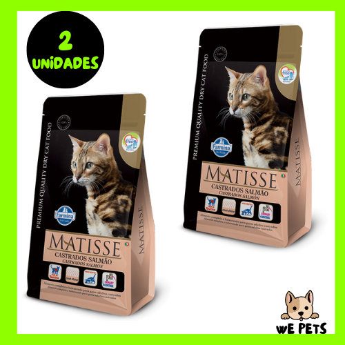 Kit 2 x Ração 7,5kg Farmina Matisse Salmão para Gatos Castrados