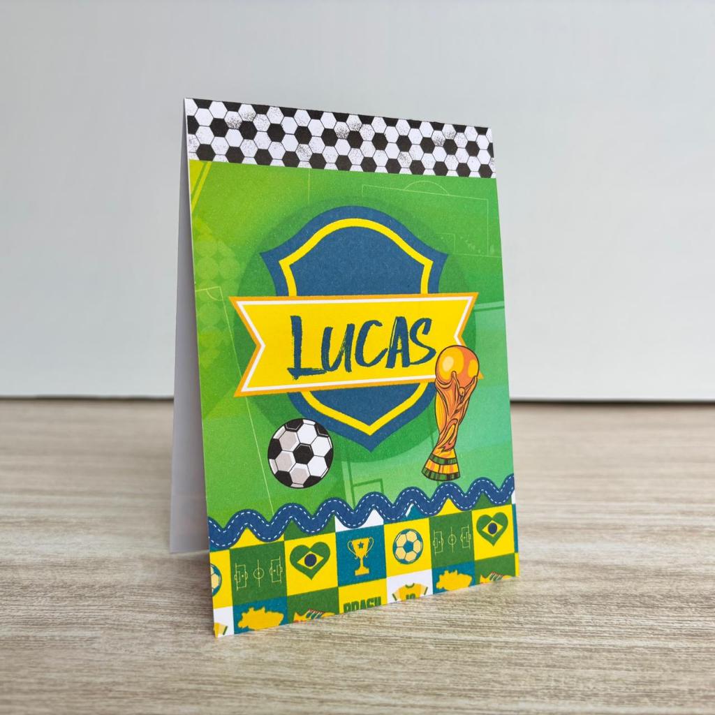 Plaquinha de Agradecimento Copa do Mundo 2026 | Centro de Mesa | Cartão Personalizado