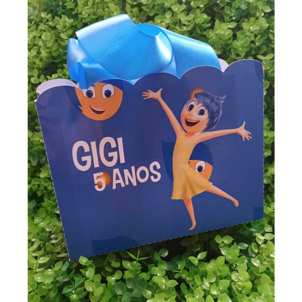 Sacolinha Personalizada Divertidamente Alegria Festa Infantil | Lembrancinha Aniversário | Fazemos Qualquer Tema