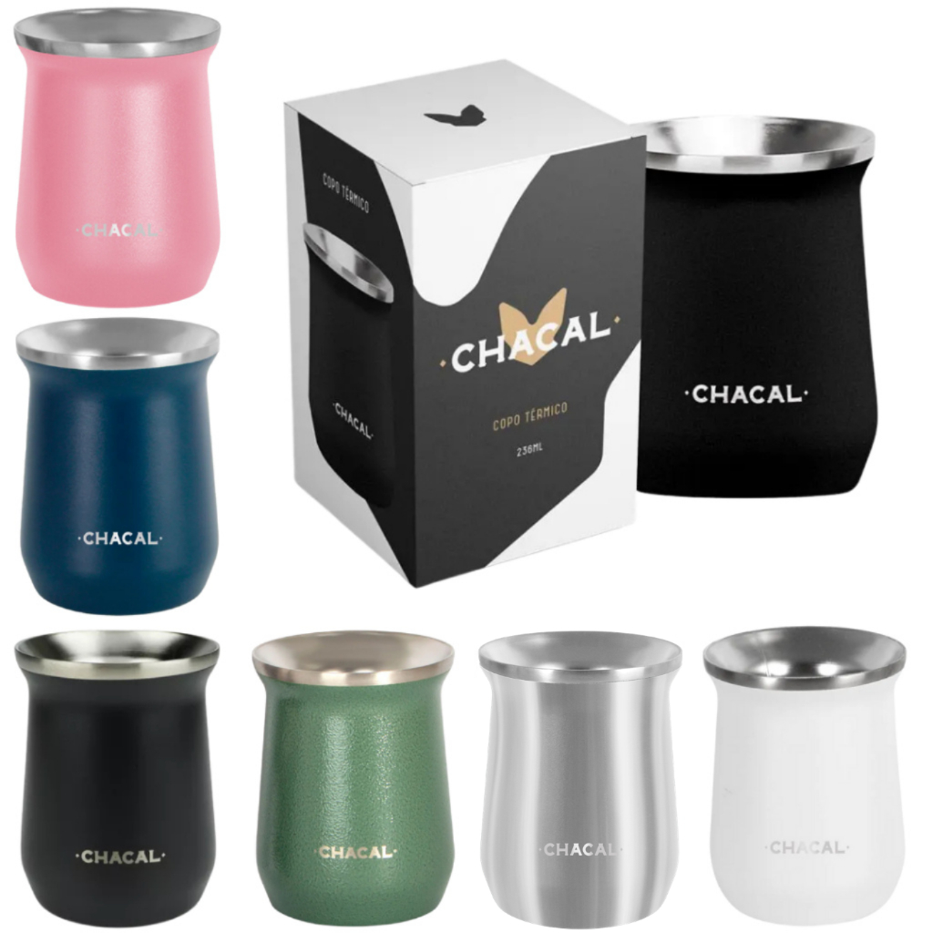 Copo Térmico Cuia Inox Chacal 236ml em Oferta na Shopee