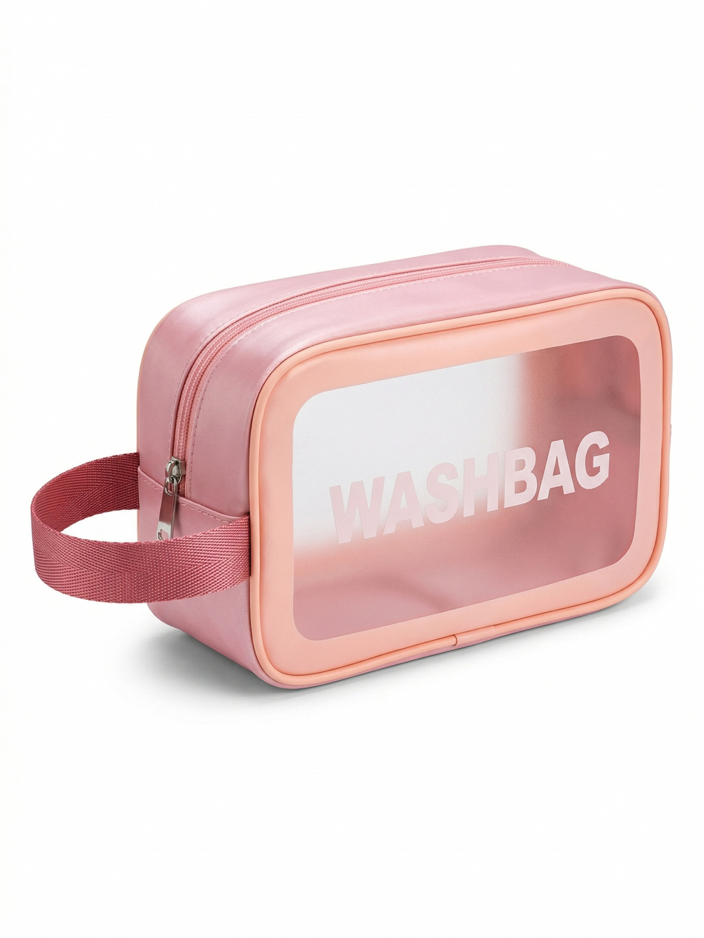 Necessaire Transparente Porta Maquiagem Impermeável Com Zíper E Alça Organizadora De Viagem