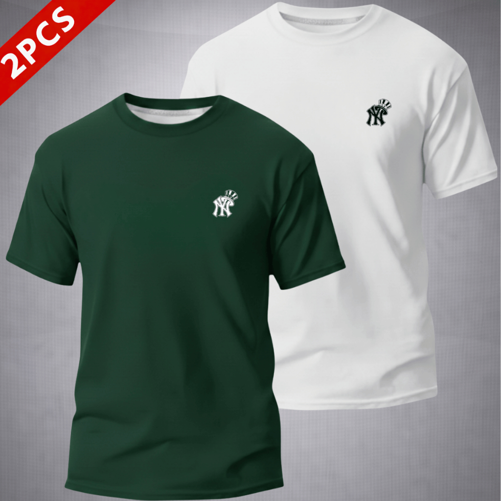 Kit 2 Camisetas Plus Size Masculina Blusa Estampad NY Nova Iorque Algodão Streetwear OFERTA em Oferta na Shopee