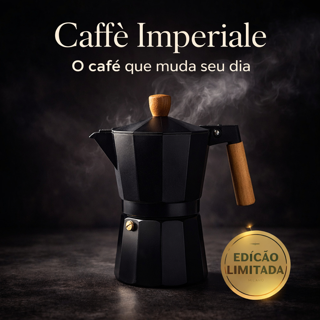 Cafeteira Italiana Milao Xicaras 300ml Capacidade Alta Qualidade Tradicional Caffè Imperiale