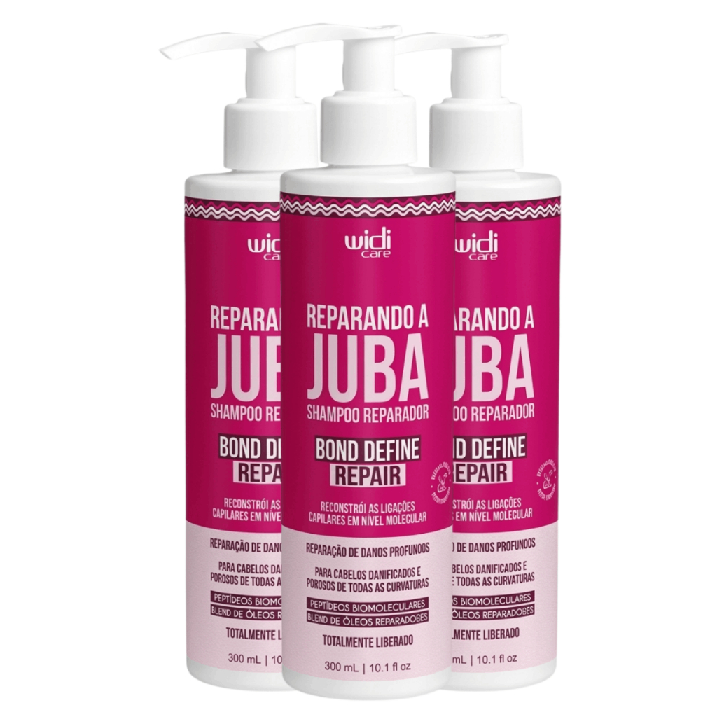 Kit 3 Shampoo Reparador Juba Bond Define Repair 300ml - Widi Care
