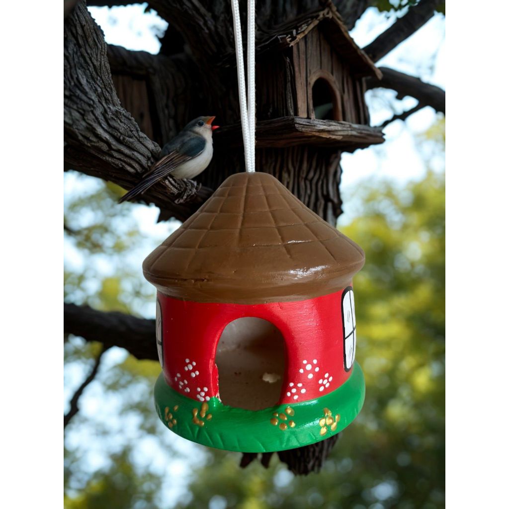 Casinha Para Pássaro Impermeável Decoração Jardim Área Gourmet Varanda Quintal