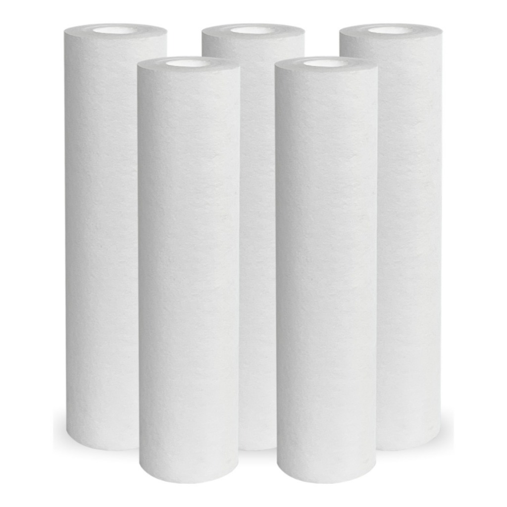 5 Refil Filtro Caixa Dagua Cavalete Pp Liso 9 3/4 25 Micras