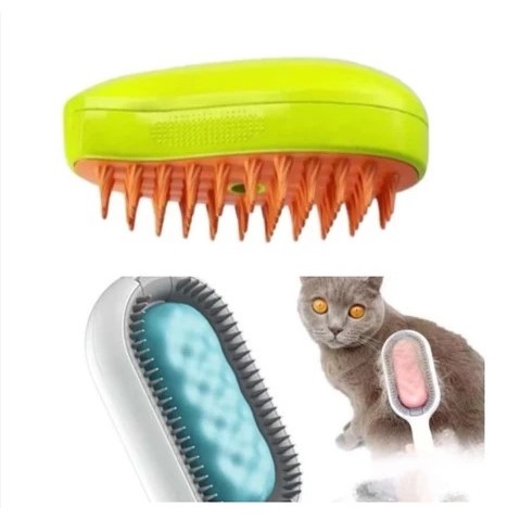 Kit 2 Peças Escova Removedora Tira Pelos de Cães E Gatos a Vapor e Portátil (9154/9637)