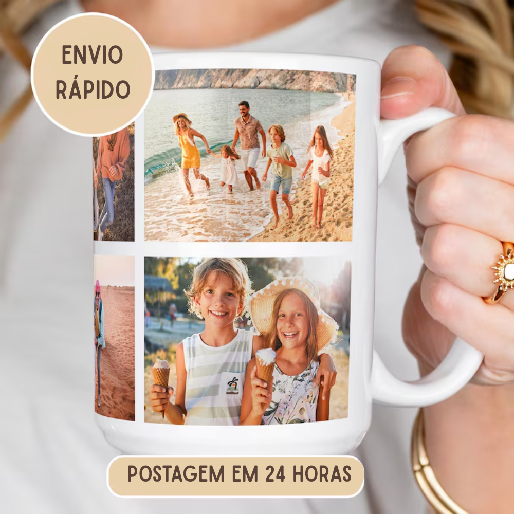 Caneca com Fotos presentear familiares e amigos lembrança Personalizado Vários Modelos em Oferta na Shopee