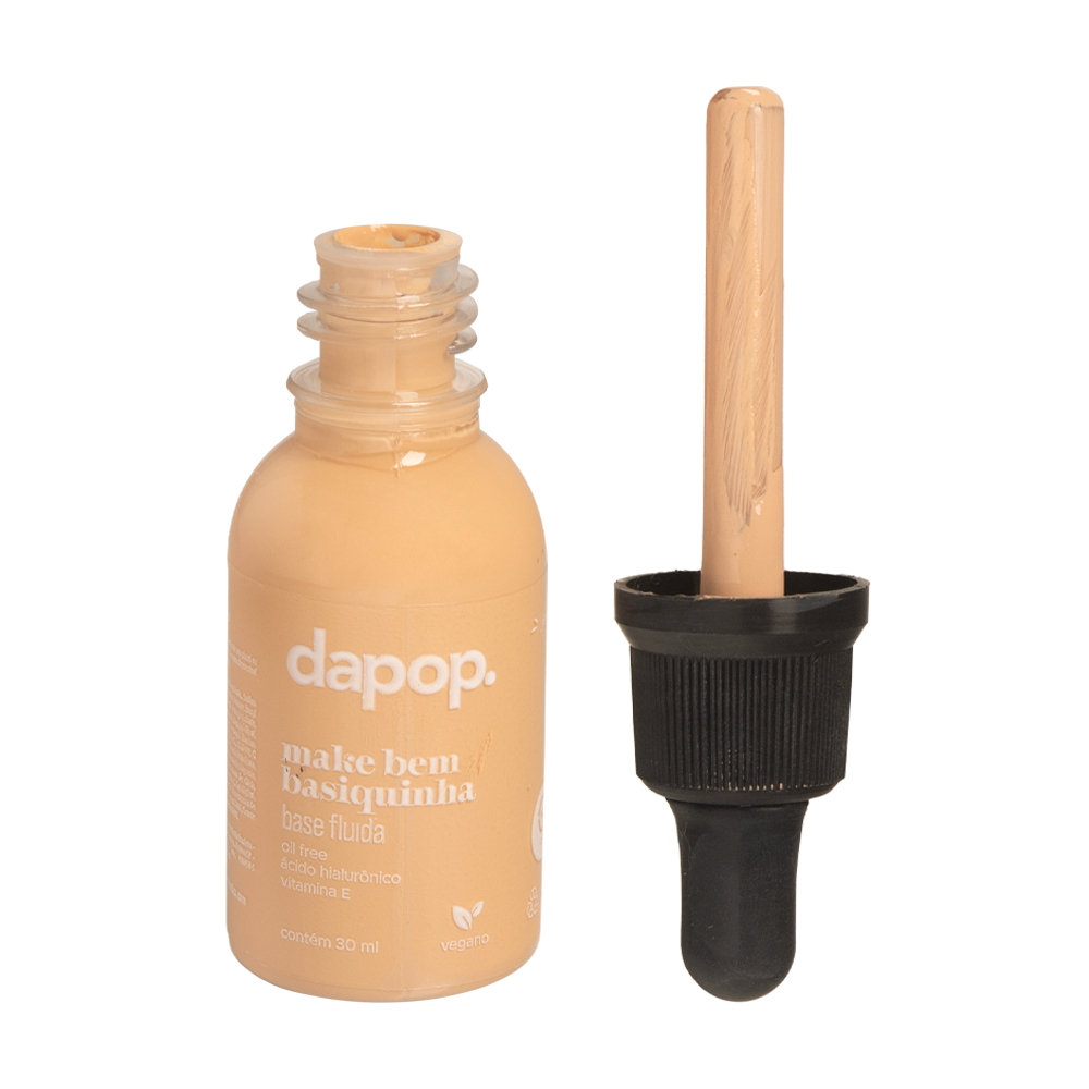 Base Fluída Vegana Dapop Make Bem Basiquinha Base Liquida Leve Natural Hidratante Cobertura Suave